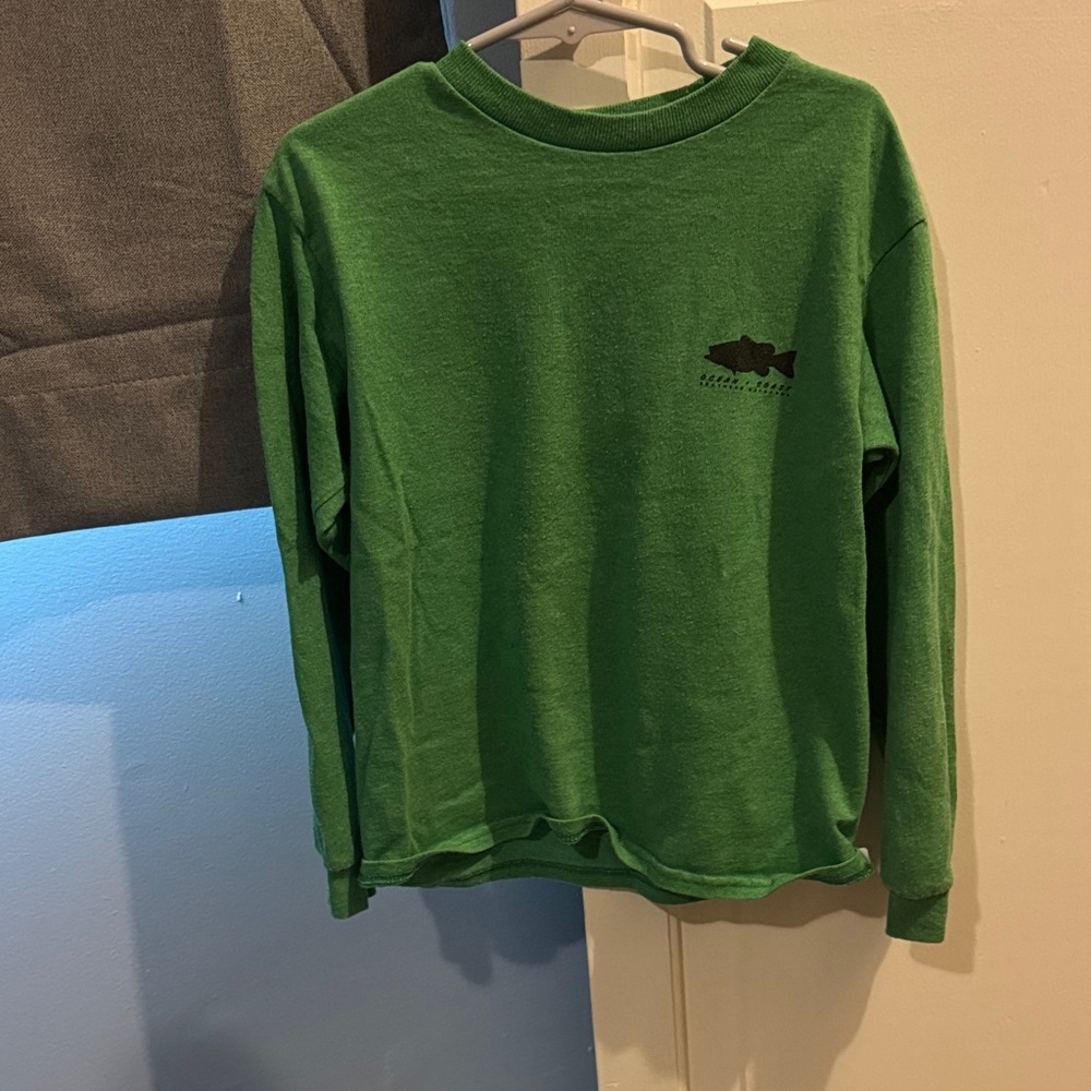 Kids' Cozy Green Long Sleeve Tee